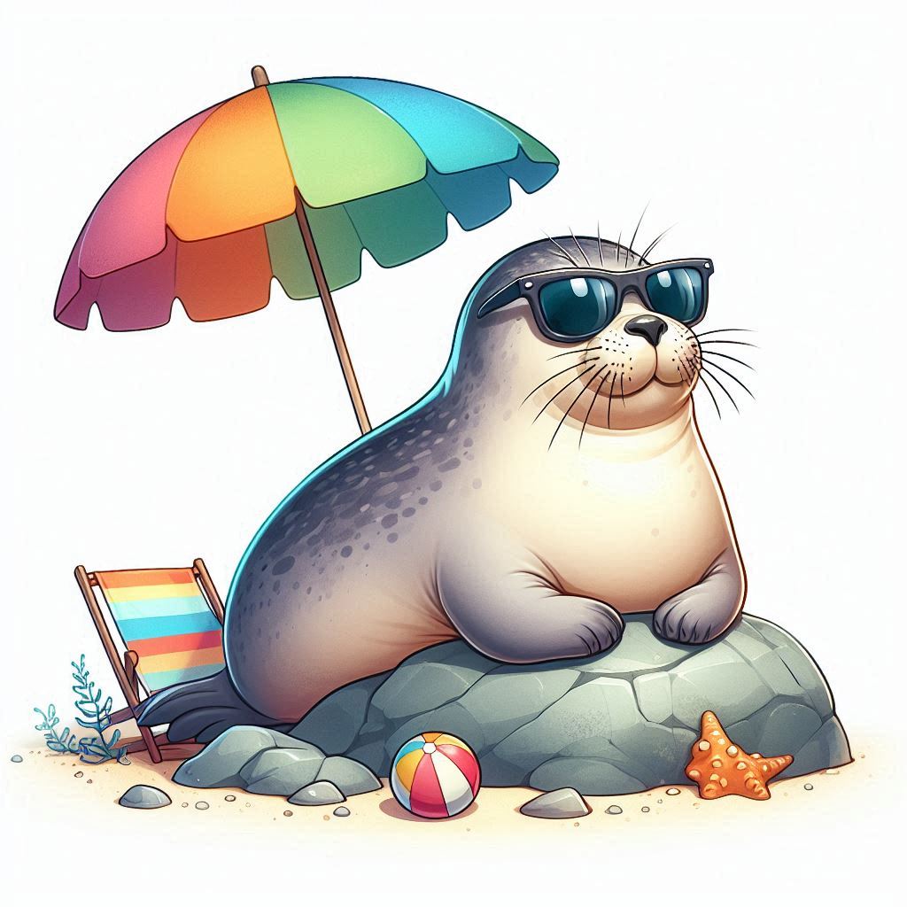 Cute Seal with Sunglasses